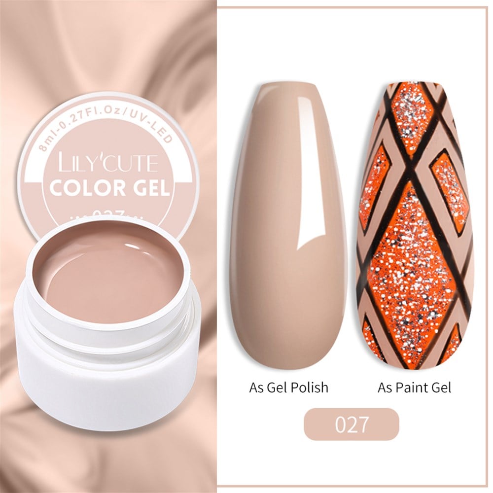 LILY'CUTE 8 ML UV COLOR GEL ( KAP UV KALICI OJE&PAINTING GEL ) 027