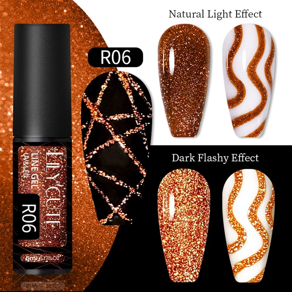 LILY'CUTE İNCE FIRÇA UÇLU REFLECTIVE FLASH PAINTING GEL (REFLEKTÖRLÜ ÇİZİM JELİ) R06