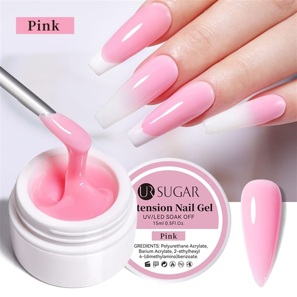 OJE DEPOSU UR SUGAR 15ml BUILDER (UZATMA JELİ) PINK (PEMBE)  