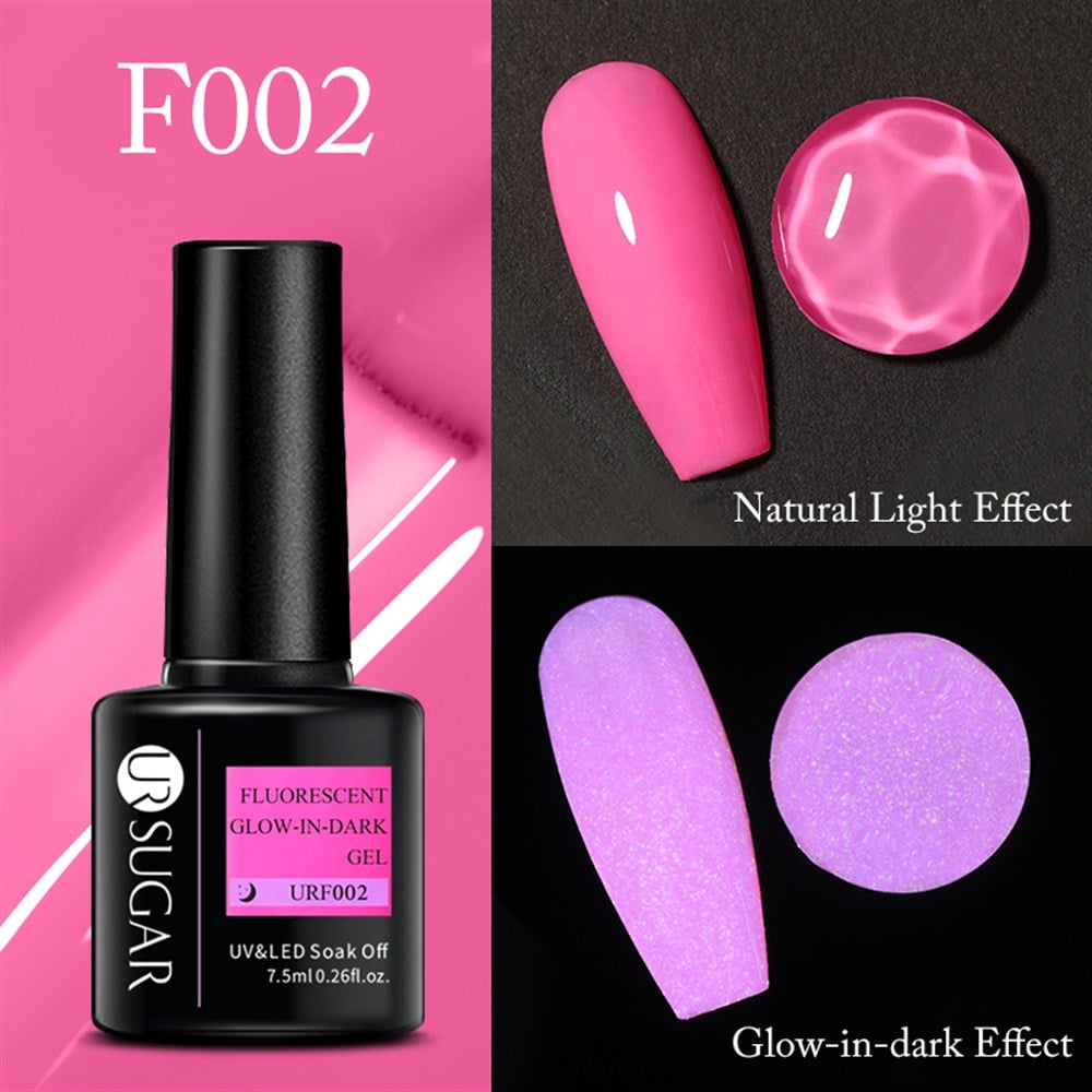 UR SUGAR NEON FLORESAN (KARANLIKTA PARLAYAN)  7,5ml UV KALICI OJE  URF002