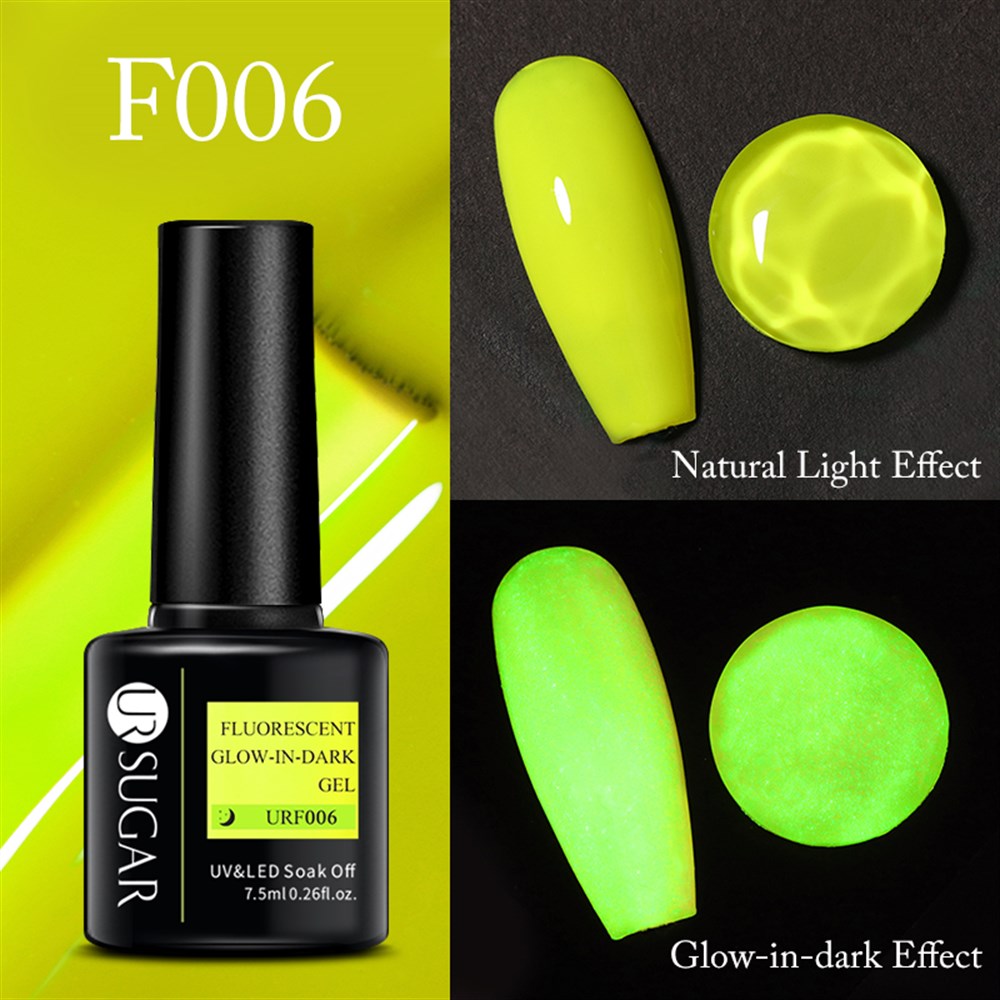 UR SUGAR NEON FLORESAN (KARANLIKTA PARLAYAN)  7,5ml UV KALICI OJE  URF006