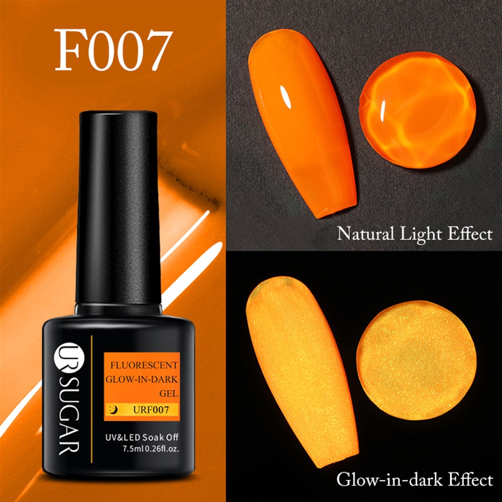 UR SUGAR NEON FLORESAN (KARANLIKTA PARLAYAN)  7,5ml UV KALICI OJE  URF007