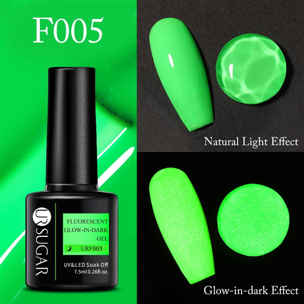 UR SUGAR NEON FLORESAN (KARANLIKTA PARLAYAN)  7,5ml UV KALICI OJE  URF005