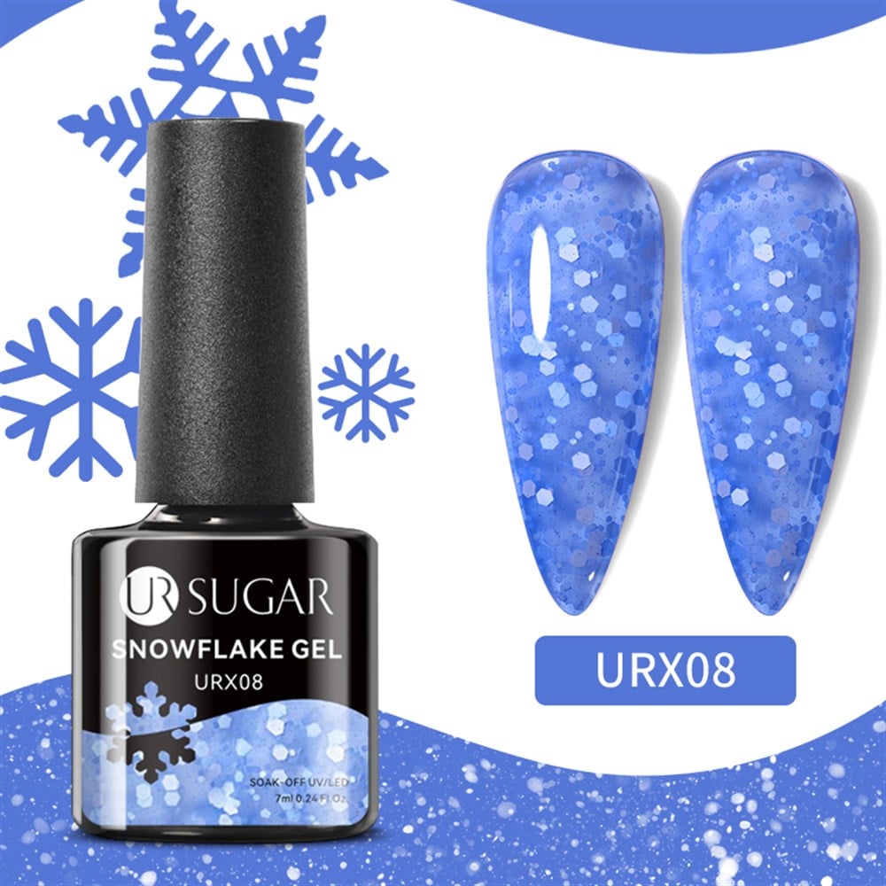 UR SUGAR SNOW FLAKE NAIL GEL URX08