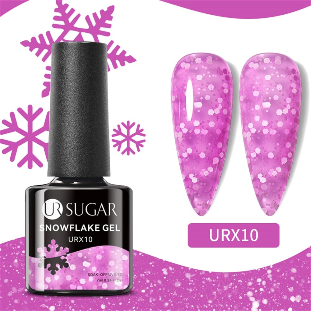 UR SUGAR SNOWFLAKE NAIL GEL URX010