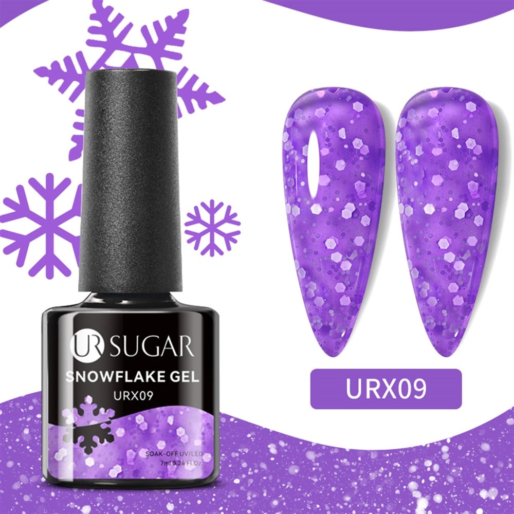 UR SUGAR SNOWFLAKE NAIL GEL URX09