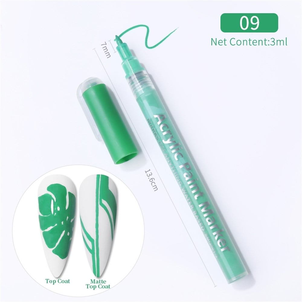  3D NAIL ART GRAFFITI PEN ( TIRNAK DEKORASYON ÇİZİM KALEMİ ) 09 MAVİ(BLUE)