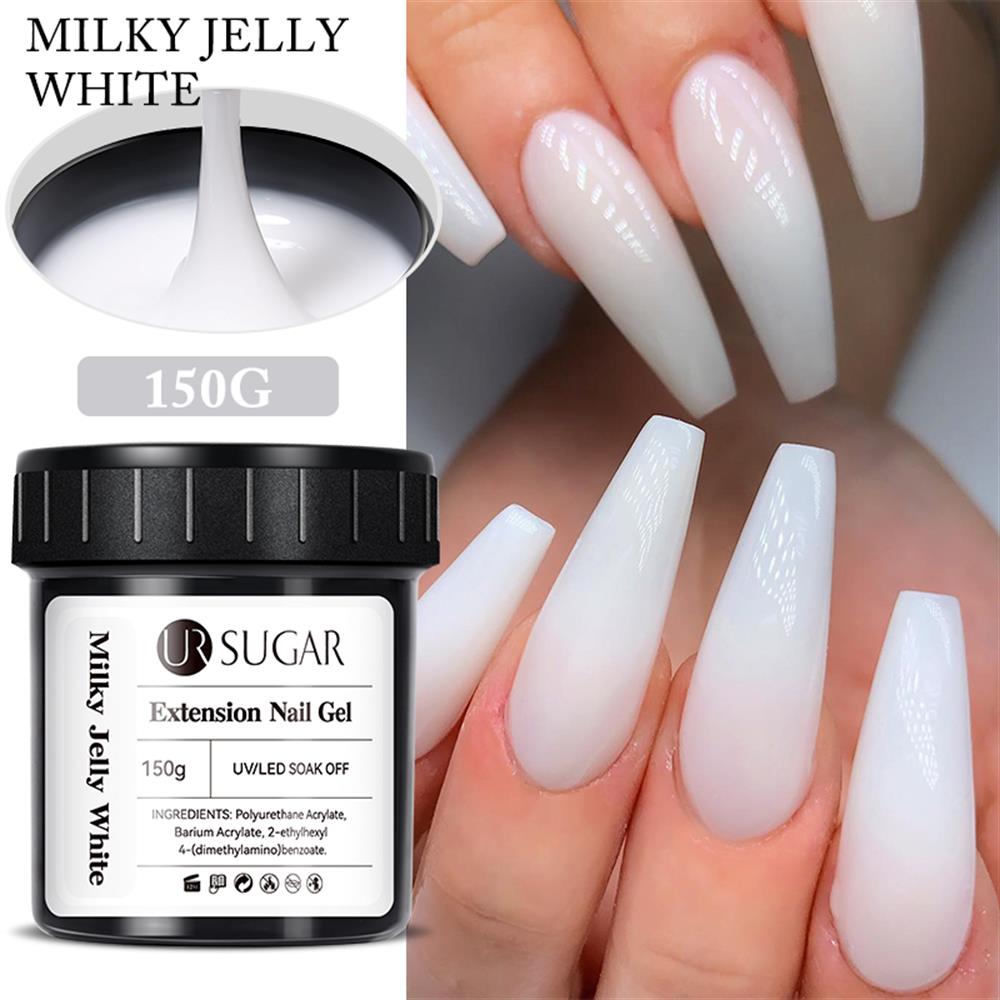  UR SUGAR 150ml BUILDER EXTENSION NAIL GEL (UZATMA JELİ) MILKY WHITE (RAKI BEYAZI)