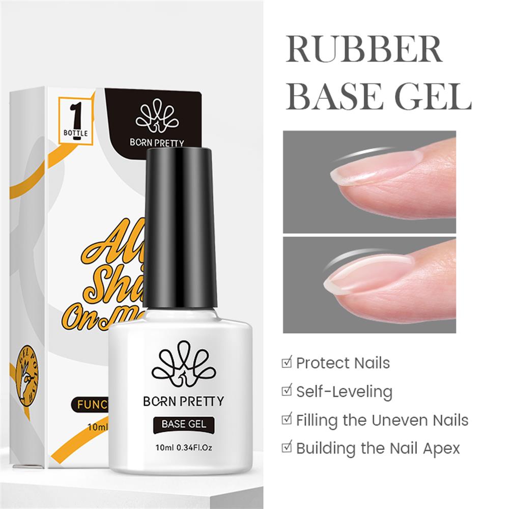 BORN PRETTY 10ml CLEAR (ŞEFFAF) RUBBER BASE GEL 