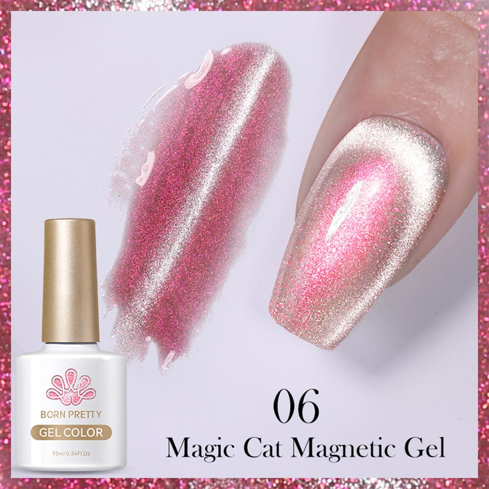 BORN PRETTY 10ML MAGIC AURORA CYRISTAL CAT MAGNETIK GEL (KEDİ GÖZÜ KALICI OJE ) 06