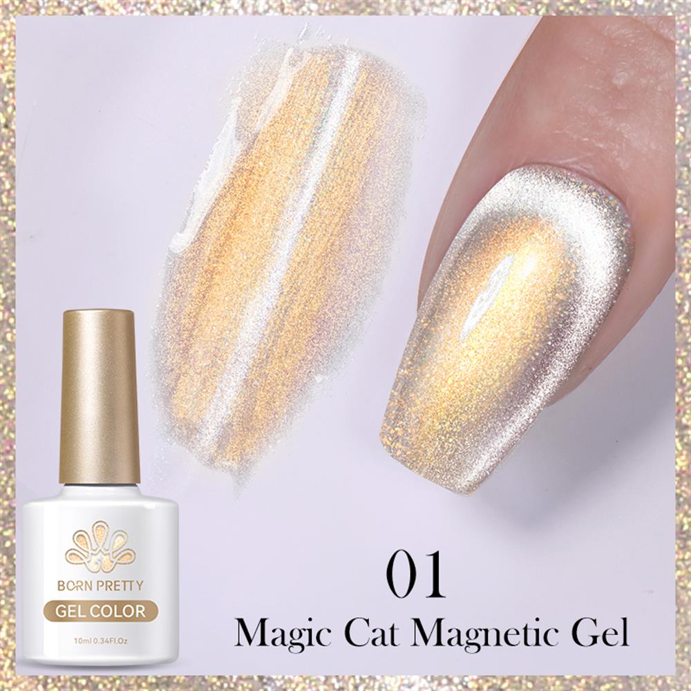 BORN PRETTY 10ML MAGIC AURORA CYRISTAL CAT MAGNETIK GEL (KEDİ GÖZÜKALICI OJE ) 01