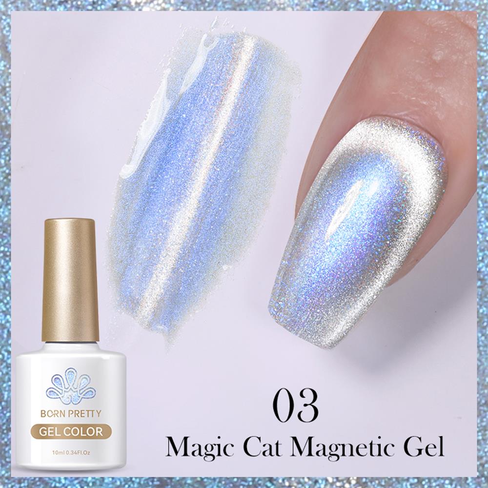 BORN PRETTY 10ML MAGIC AURORA CYRISTAL CAT MAGNETIK GEL (KEDİ GÖZÜ KALICI OJE ) 03