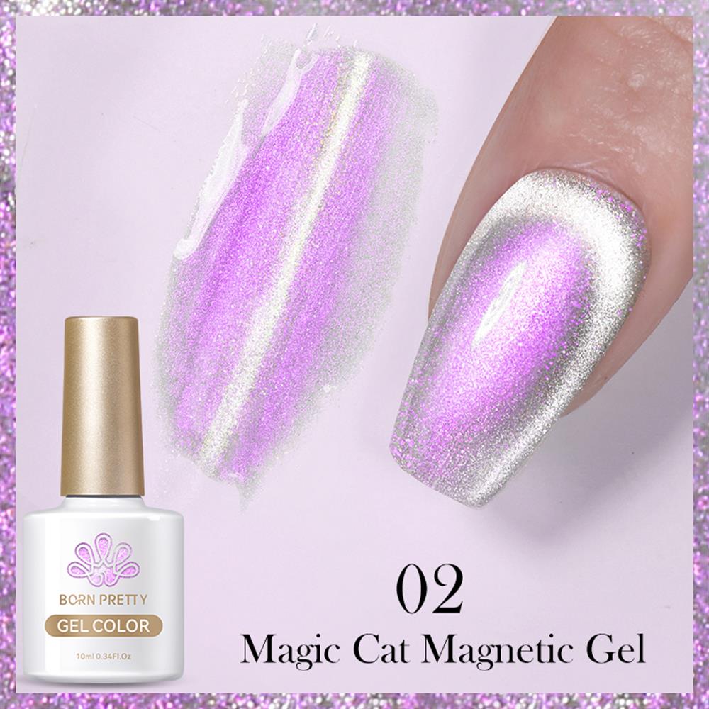 BORN PRETTY 10ML MAGIC AURORA CYRISTAL CAT MAGNETIK GEL (KEDİ GÖZÜKALICI OJE ) 02