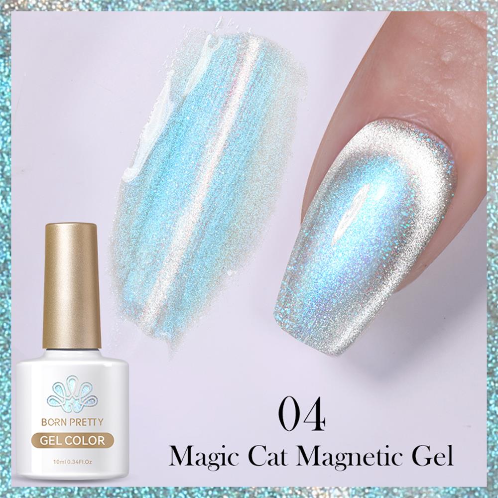 BORN PRETTY 10ML MAGIC AURORA CYRISTAL CAT MAGNETIK GEL (KEDİ GÖZÜ KALICI OJE ) 04