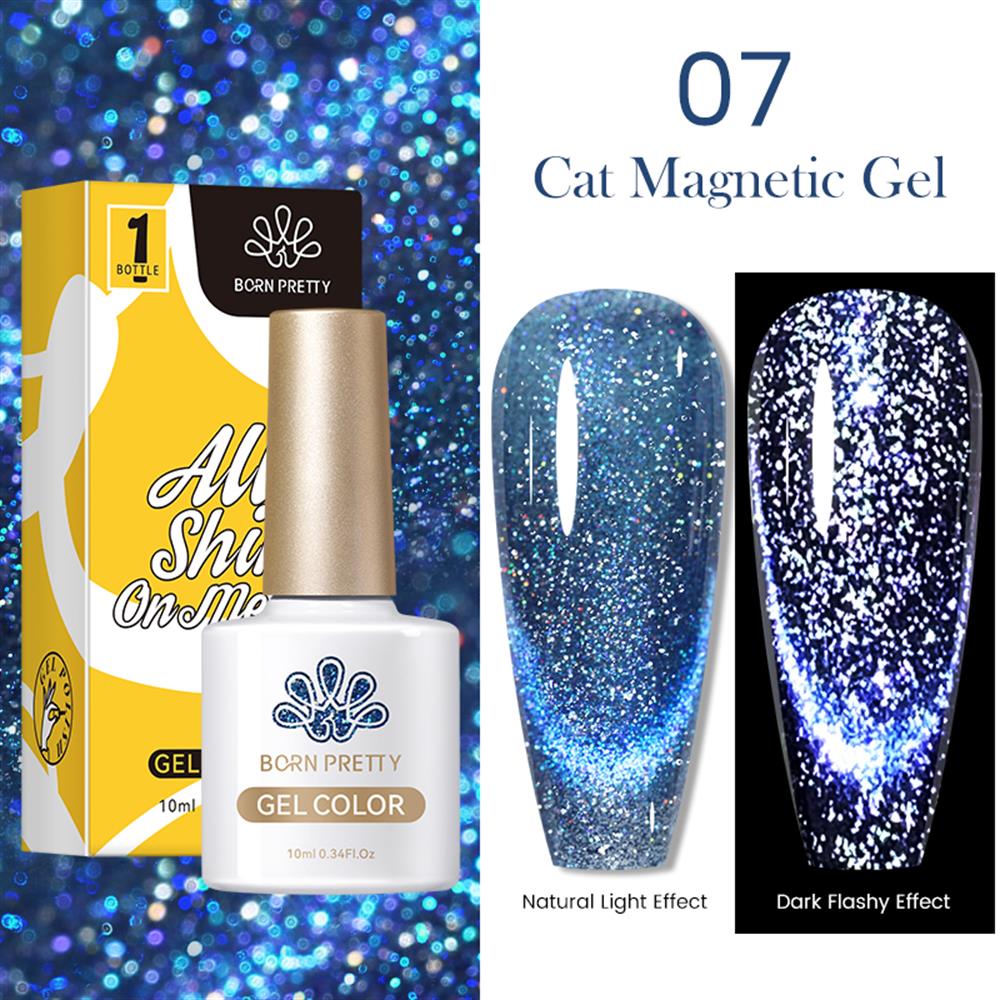 BORN PRETTY 10ML REFLEKTÖRLÜ KEDİ GÖZÜ MANYETİK (REFLECTIVE CAT EYE MAGNETIC) KALICI OJE 07