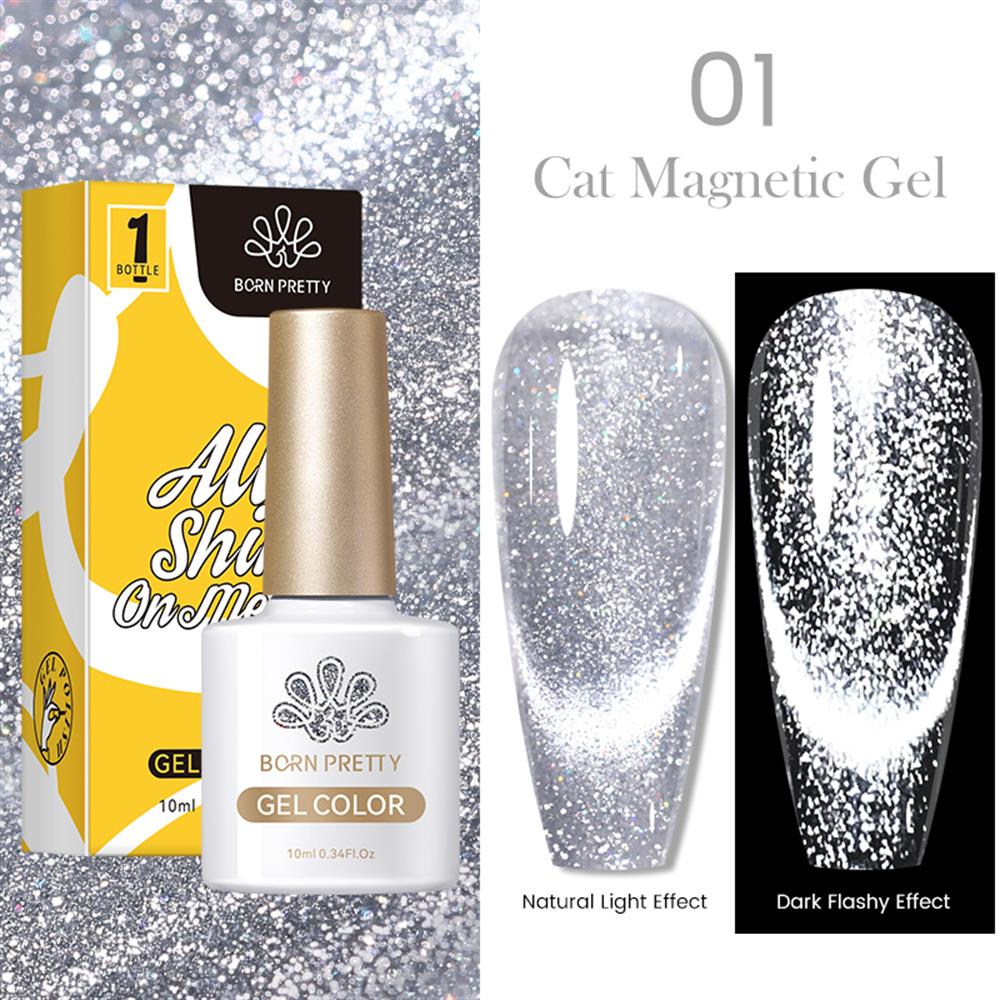 BORN PRETTY 10ML REFLEKTÖRLÜ KEDİ GÖZÜ MANYETİK (REFLECTIVE CAT EYE MAGNETIC) KALICI OJE 01