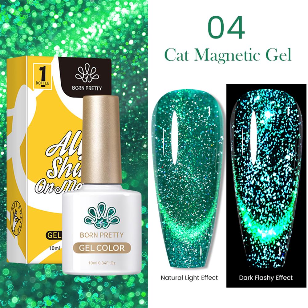 BORN PRETTY 10ML REFLEKTÖRLÜ KEDİ GÖZÜ MANYETİK (REFLECTIVE CAT EYE MAGNETIC) KALICI OJE 04