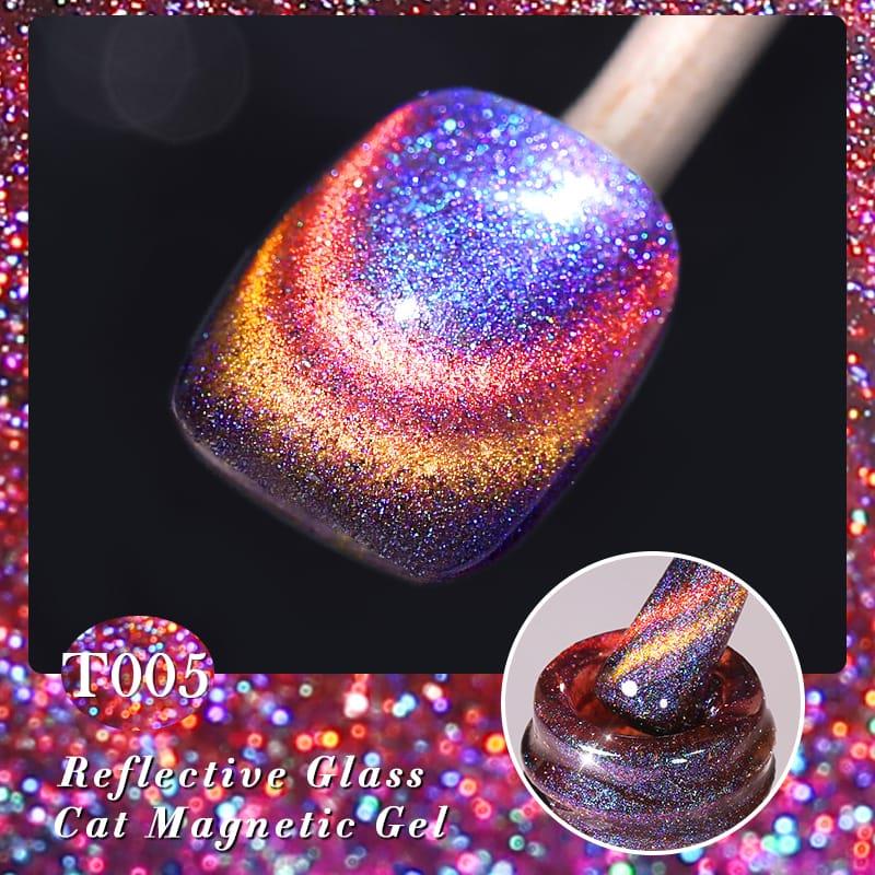 BORN PRETTY 15ml Hema Free Rainbow Reflektive Cat Magnetic Gel T005