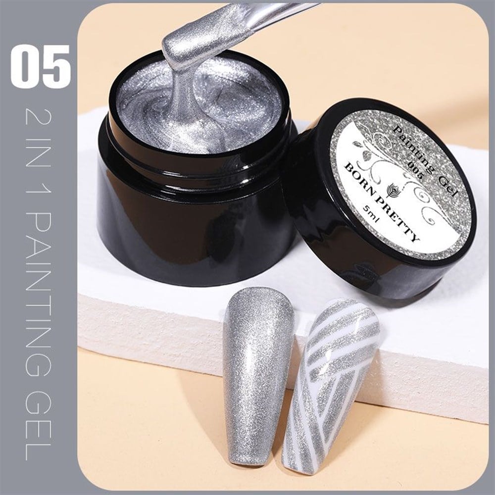 BORN PRETTY 2 in 1 PAINTING GEL (İKİSİ BİR ARADA HEM OJE HEM  ÇİZİM JELİ) 05
