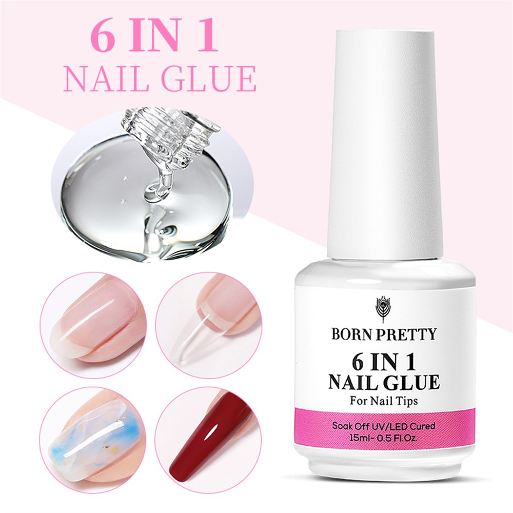 BORN PRETTY 15ml 6 IN 1 GLUE UV GEL ( ÇOK FONKSİYONLU JEL )