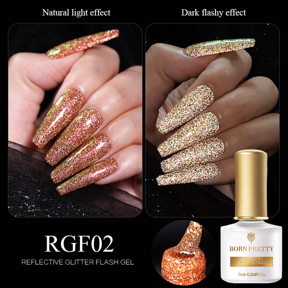 BORN PRETTY 7ML REFLECTIVE FLASH GEL ( REFLEKTÖRLÜ FLASH KALICI OJE ) RGF02