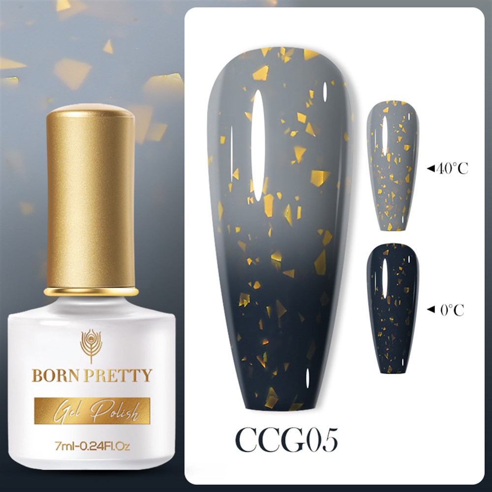 BORN PRETTY 7ML TERMAL GLITTER UV GEL (ISIYA GÖRE RENK DEĞİŞTİREN PULLU KALICI OJE ) CCG05