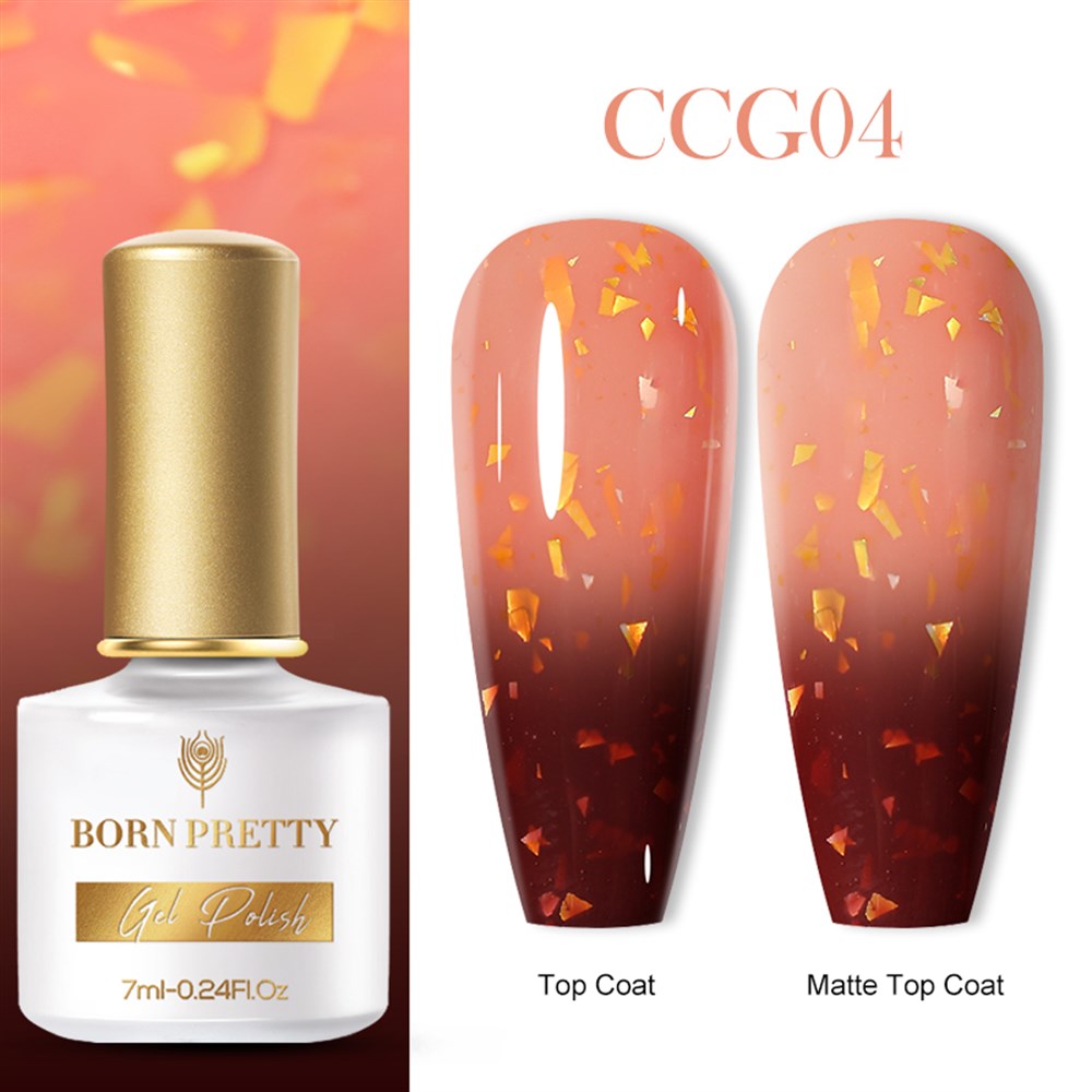 BORN PRETTY 7ML TERMAL GLITTER UV GEL (ISIYA GÖRE RENK DEĞİŞTİREN PULLU KALICI OJE ) CCG04