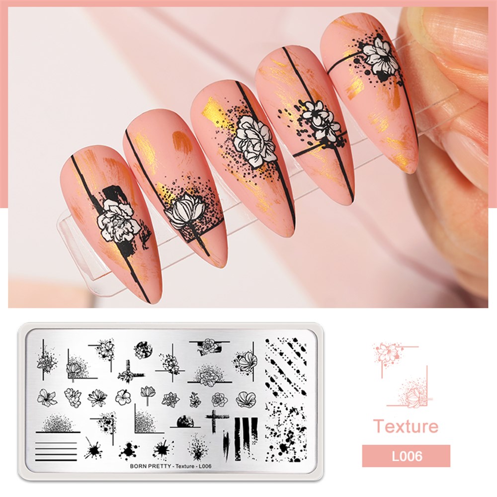 BORN PRETTY BASKI DESEN PLAKASI TEXTURE L006