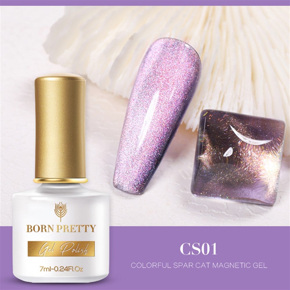 BORN PRETTY COLORFUL SPAR CAT MAGNETIC GEL (KEDİ GÖZÜ MANYETİK ) KALICI OJE CS01