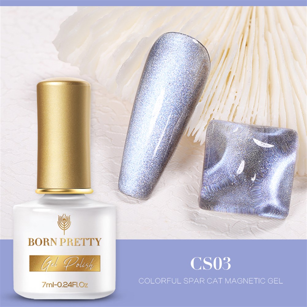 BORN PRETTY COLORFUL SPAR CAT MAGNETIC GEL (KEDİ GÖZÜ MANYETİK ) KALICI OJE CS03