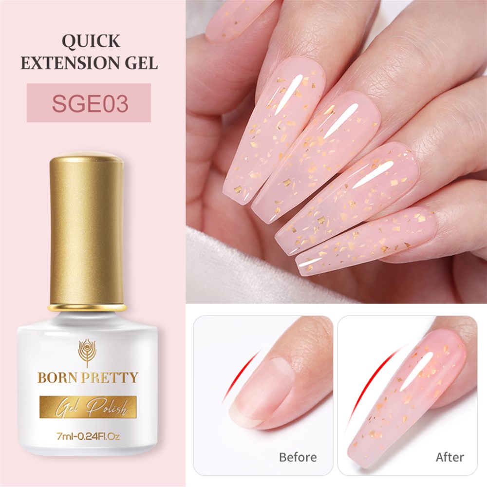 BORN PRETTY GLITTER QUICK EXTENSION GEL 7ml  (PULLU HIZLI UZATMA JELİ) SGE03