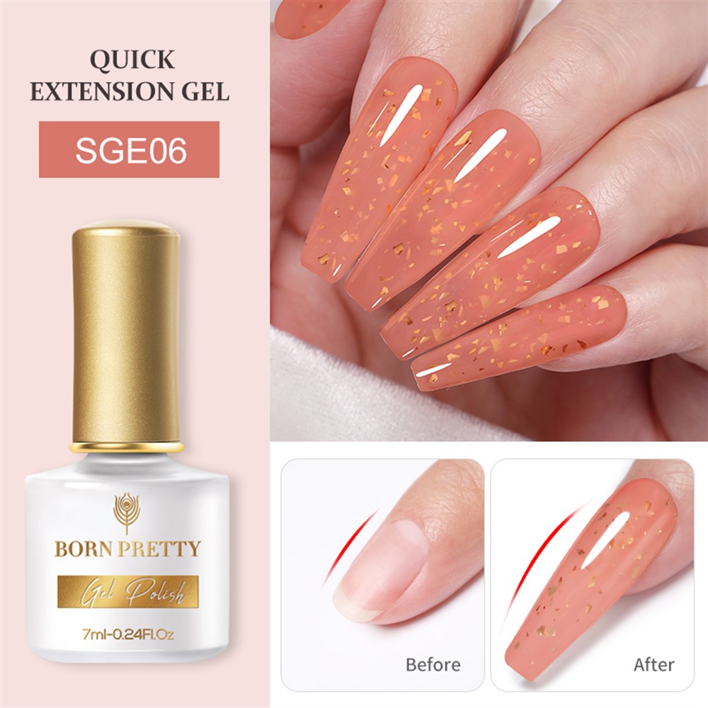 BORN PRETTY GLITTER QUICK EXTENSION GEL 7ml  (PULLU HIZLI UZATMA JELİ) SGE06