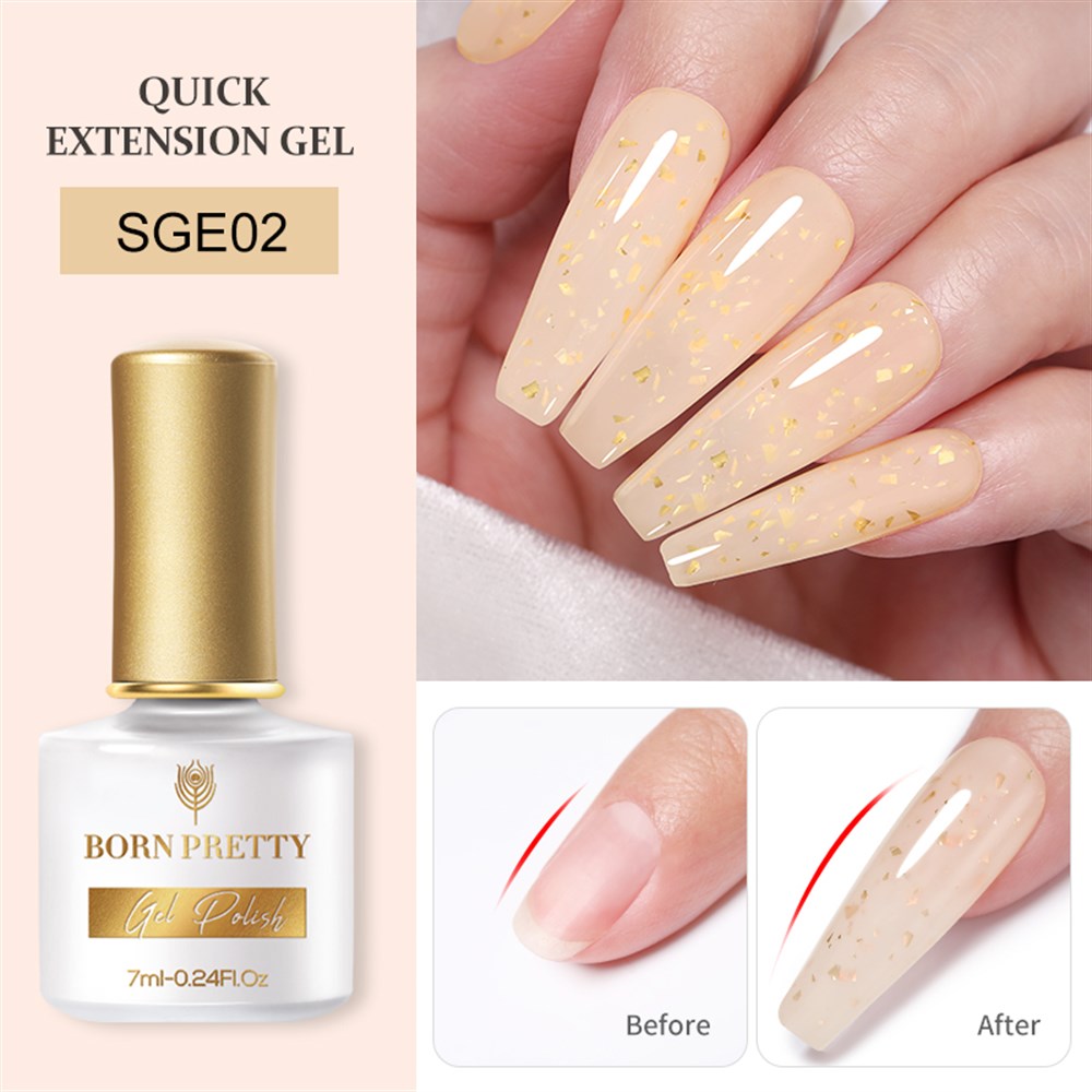 BORN PRETTY GLITTER QUICK EXTENSION GEL 7ml  (PULLU HIZLI UZATMA JELİ) SGE02