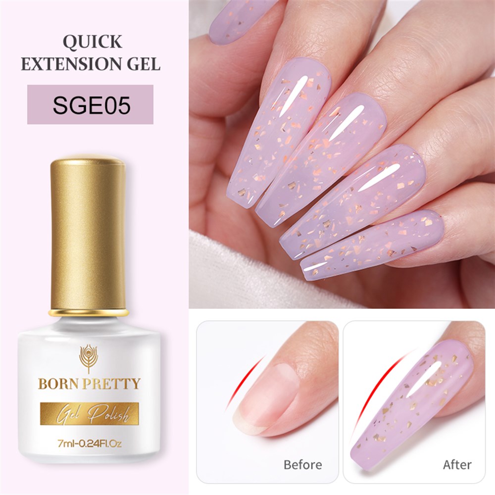 BORN PRETTY GLITTER QUICK EXTENSION GEL 7ml  (PULLU HIZLI UZATMA JELİ) SGE05