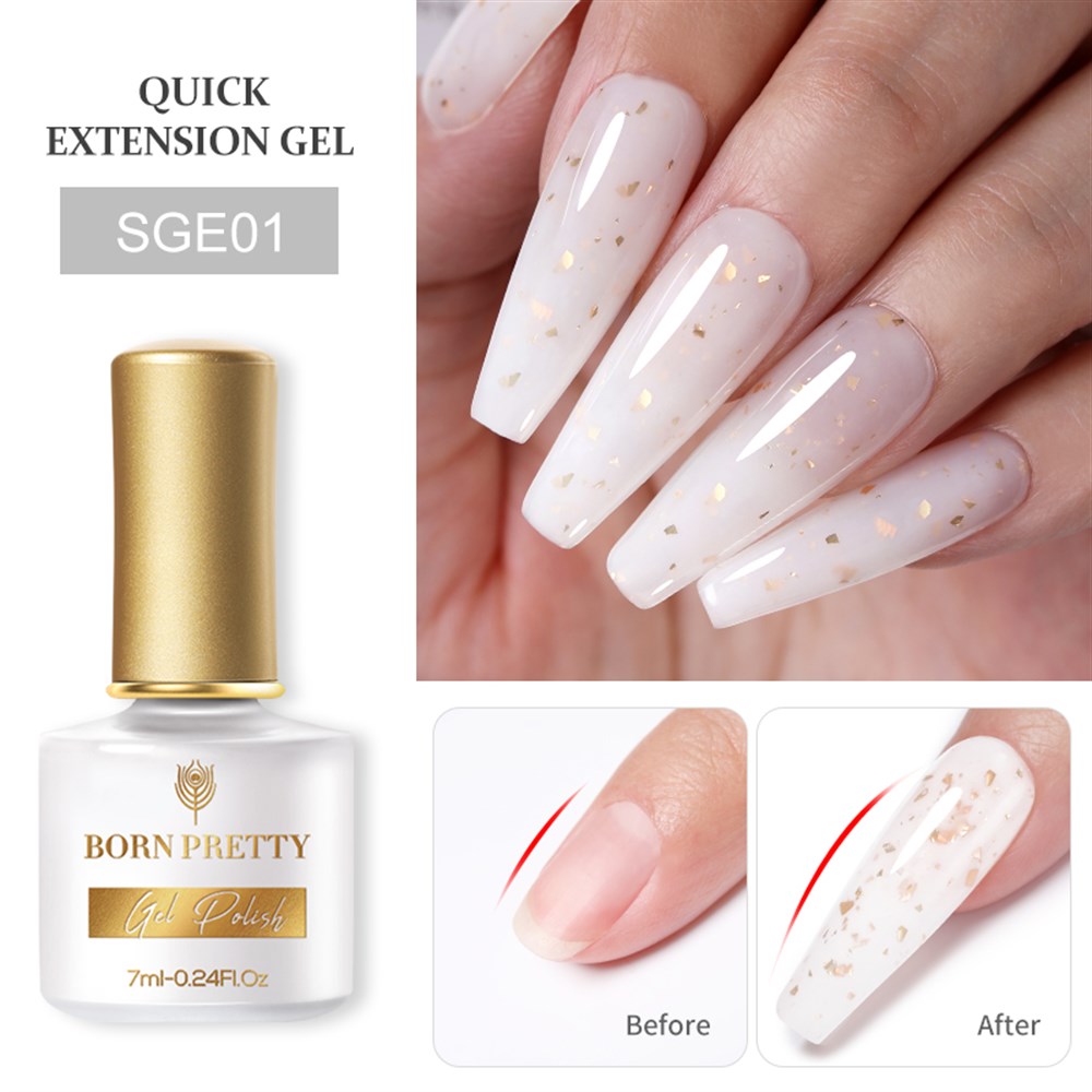 BORN PRETTY GLITTER QUICK EXTENSION GEL 7ml  (PULLU HIZLI UZATMA JELİ) SGE01