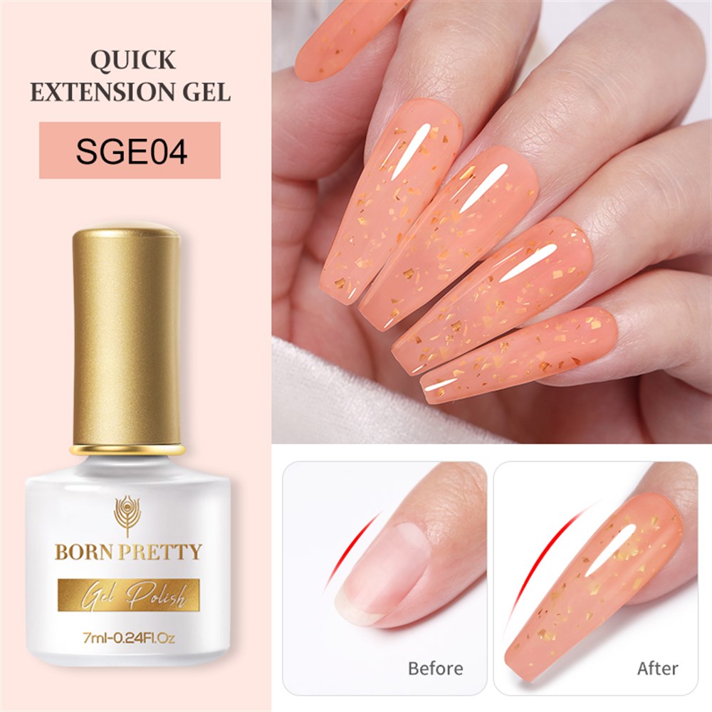BORN PRETTY GLITTER QUICK EXTENSION GEL 7ml  (PULLU HIZLI UZATMA JELİ) SGE04