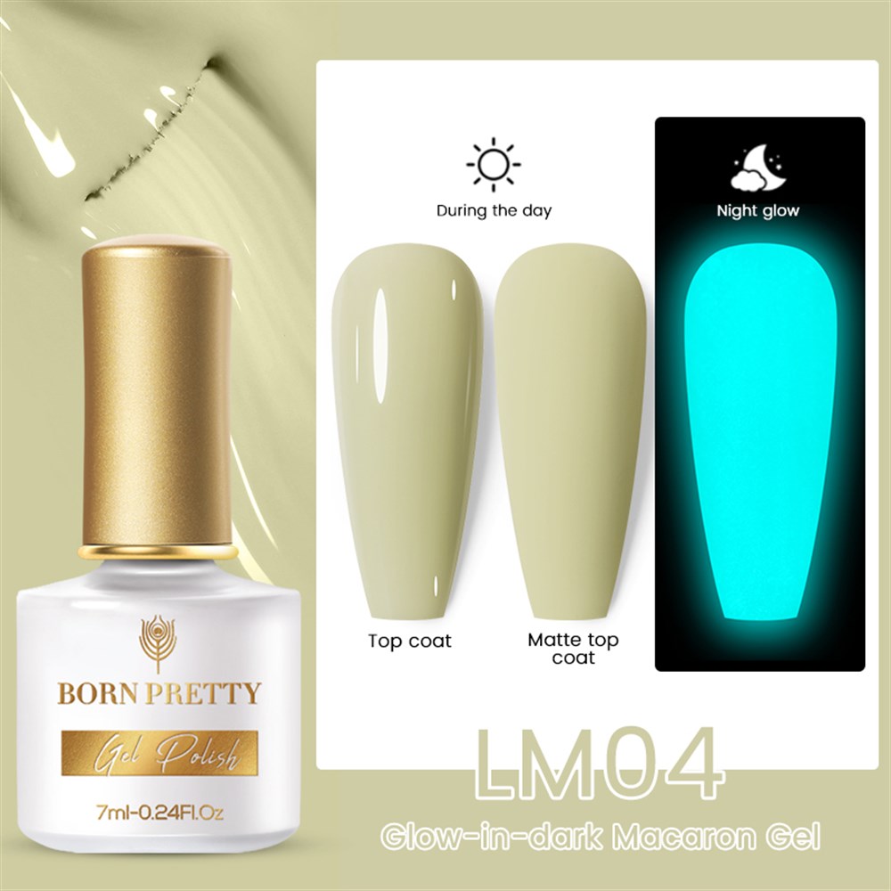BORN PRETTY GLOW-IN-DARK (KARANLIKTA PARLAYAN) MACARON GEL LM04