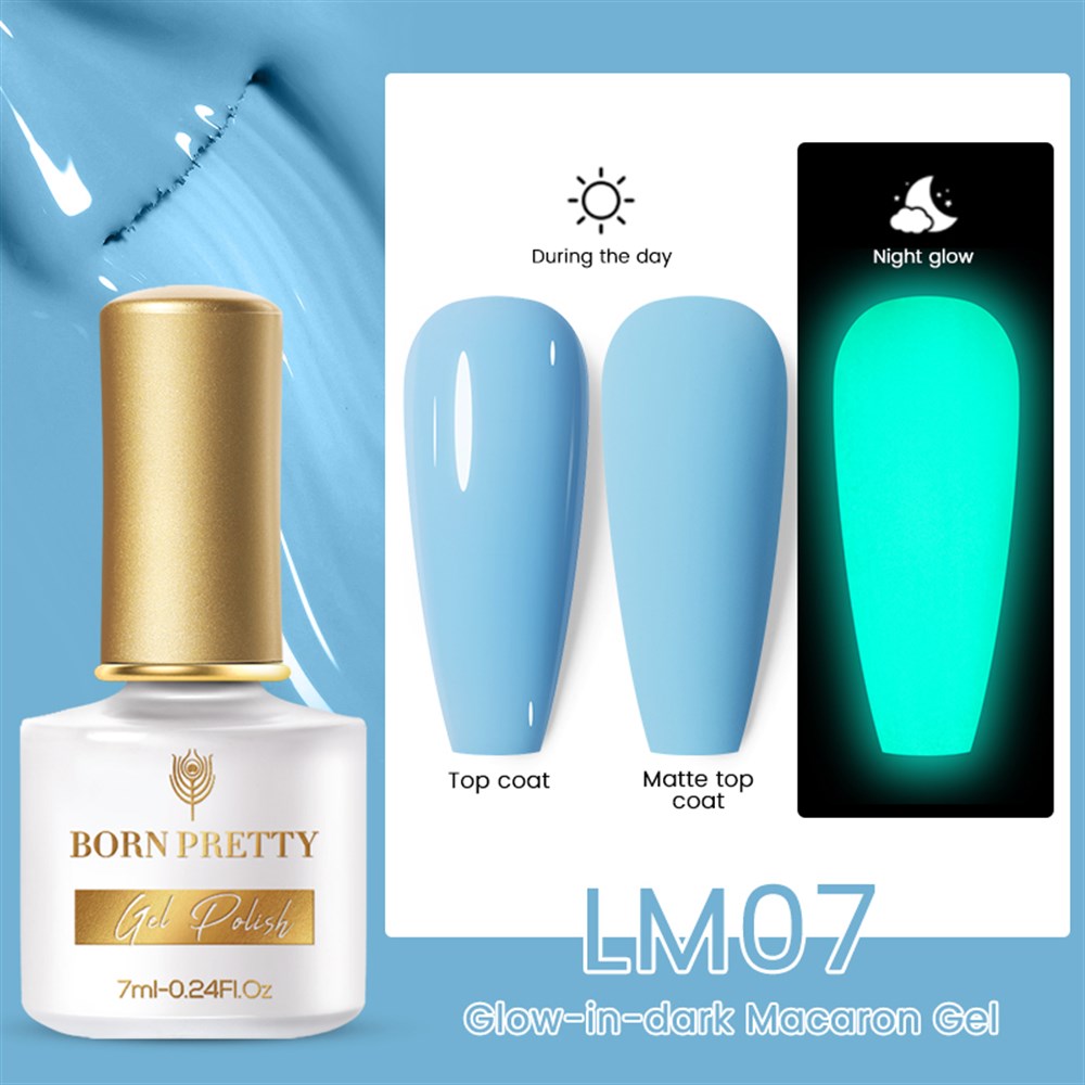 BORN PRETTY GLOW-IN-DARK (KARANLIKTA PARLAYAN) MACARON GEL LM07