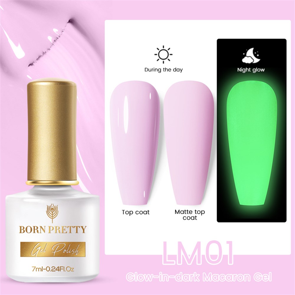 BORN PRETTY GLOW-IN-DARK (KARANLIKTA PARLAYAN) MACARON GEL LM01