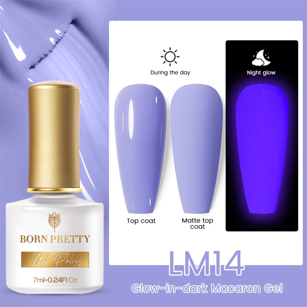 BORN PRETTY GLOW-IN-DARK (KARANLIKTA PARLAYAN) MACARON GEL LM14