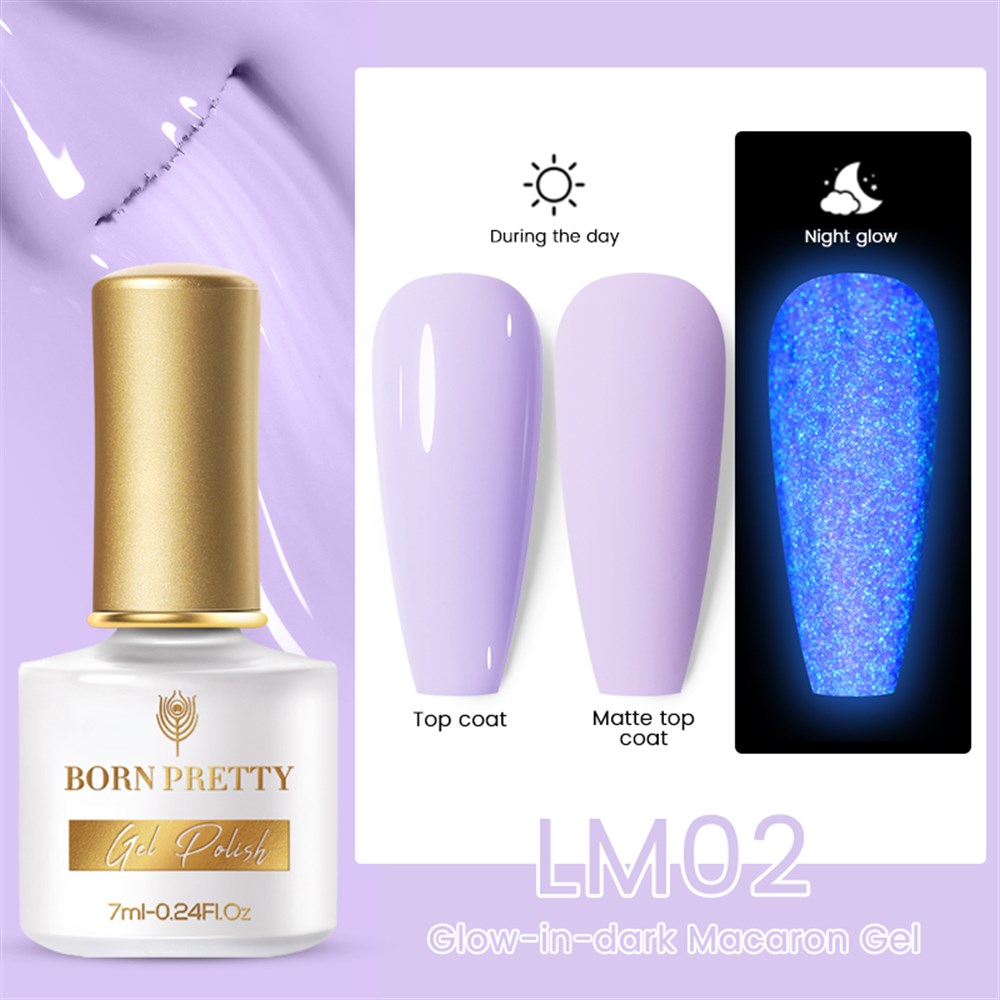 BORN PRETTY GLOW-IN-DARK (KARANLIKTA PARLAYAN) MACARON GEL LM02
