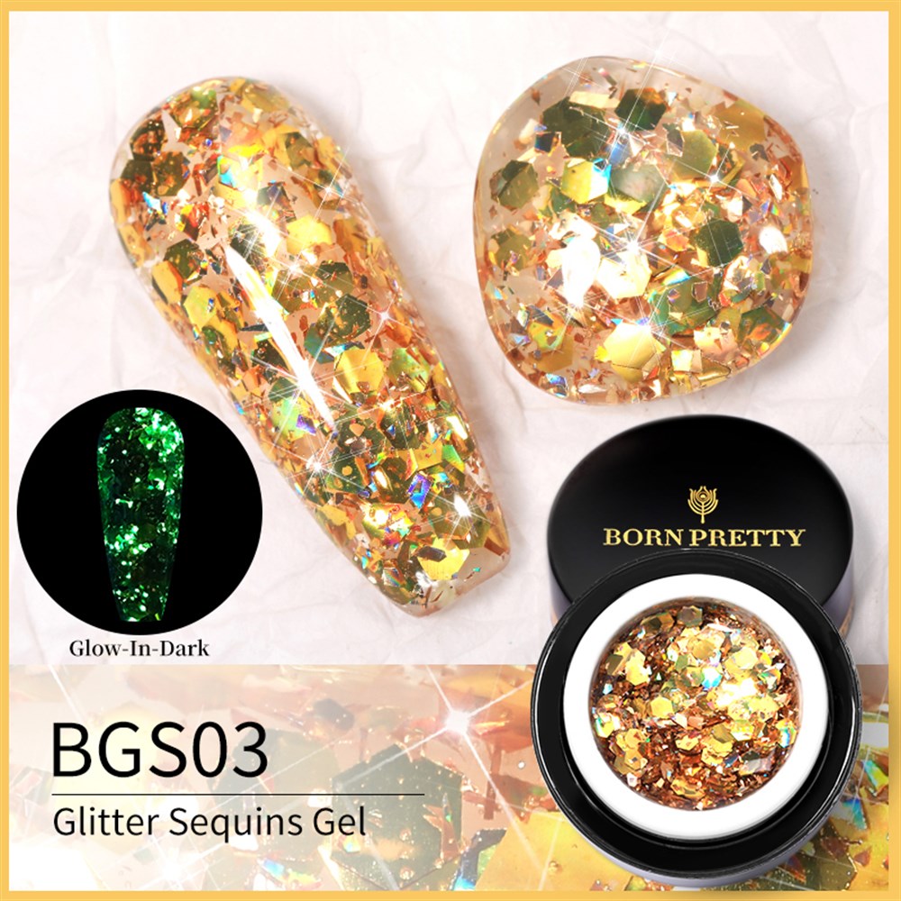 BORN PRETTY KARANLIKTA PARLAYAN SİMLİ PULLU JEL BGS03