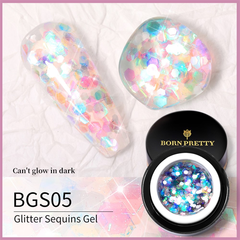 BORN PRETTY KARANLIKTA PARLAYAN SİMLİ PULLU JEL BGS05
