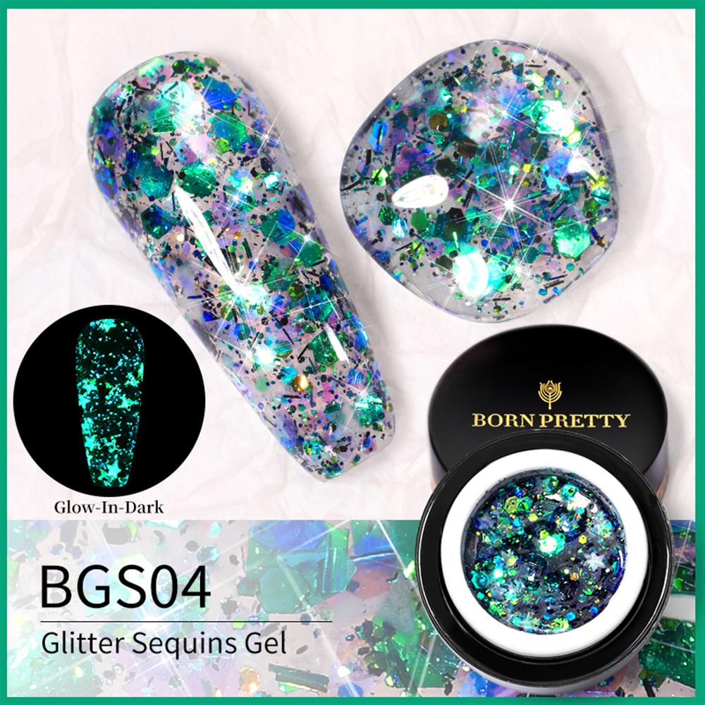 BORN PRETTY KARANLIKTA PARLAYAN SİMLİ PULLU JEL BGS04