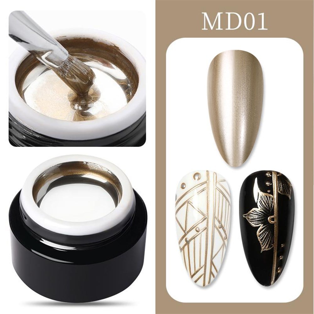 BORN PRETTY METALIC PAİNTİNG GEL (METALIK ÇİZİM JELİ ) MD1 GOLD 