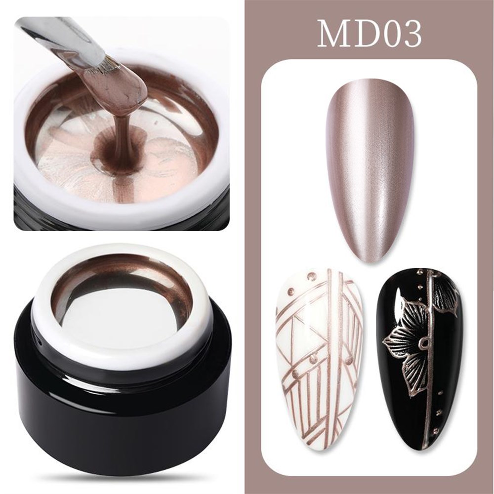 BORN PRETTY METALIC PAİNTİNG GEL (METALIK ÇİZİM JELİ ) MD3 ROSE GOLD