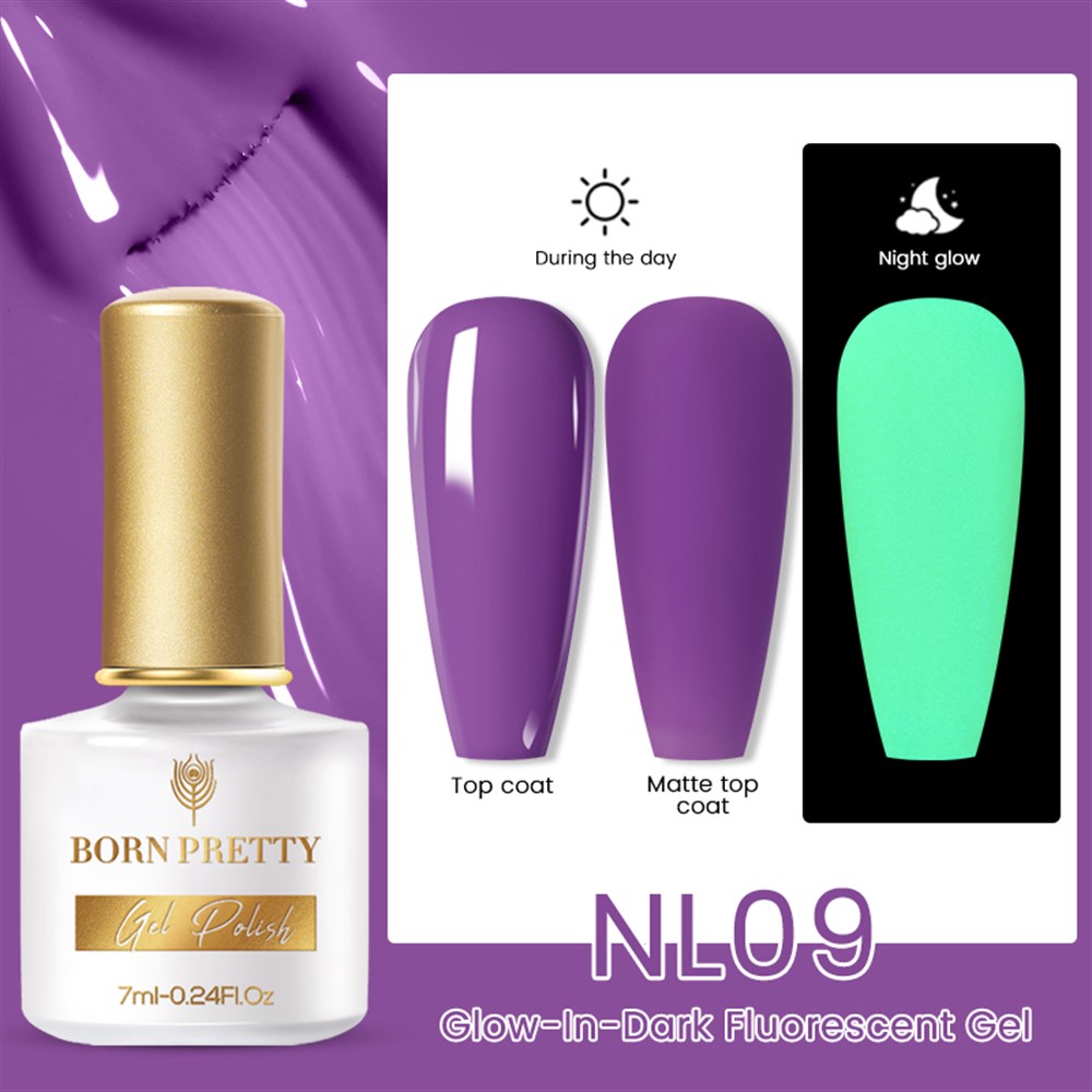 BORN PRETTY NEON FLORESAN (KARANLIKTA PARLAYAN)  7ML UV KALICI OJE NL09
