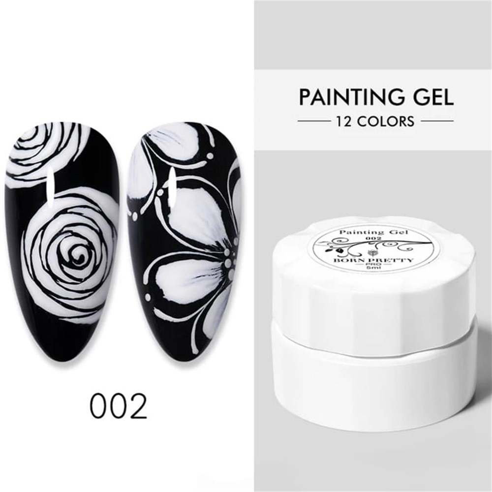BORN PRETTY PAİNTİNG GEL (ÇİZİM JELİ ) 002 BEYAZ