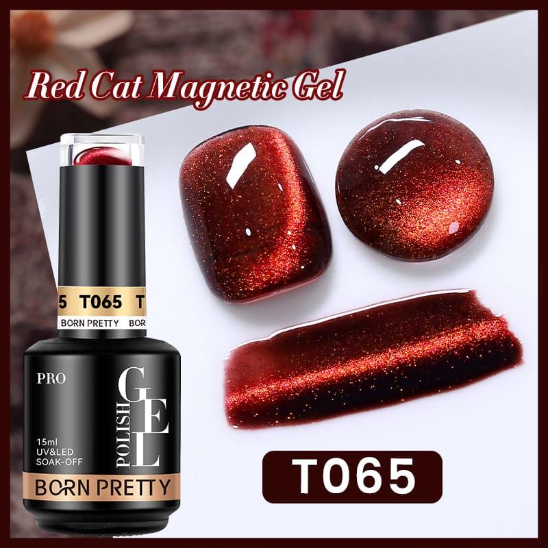 BORN PRETTY PRO 15ml Red Cat Magnetic Gel Polish T065