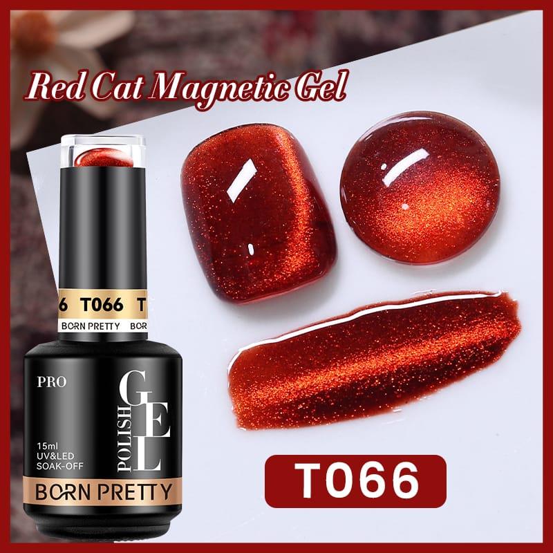 BORN PRETTY PRO 15ml Red Cat Magnetic Gel Polish T066